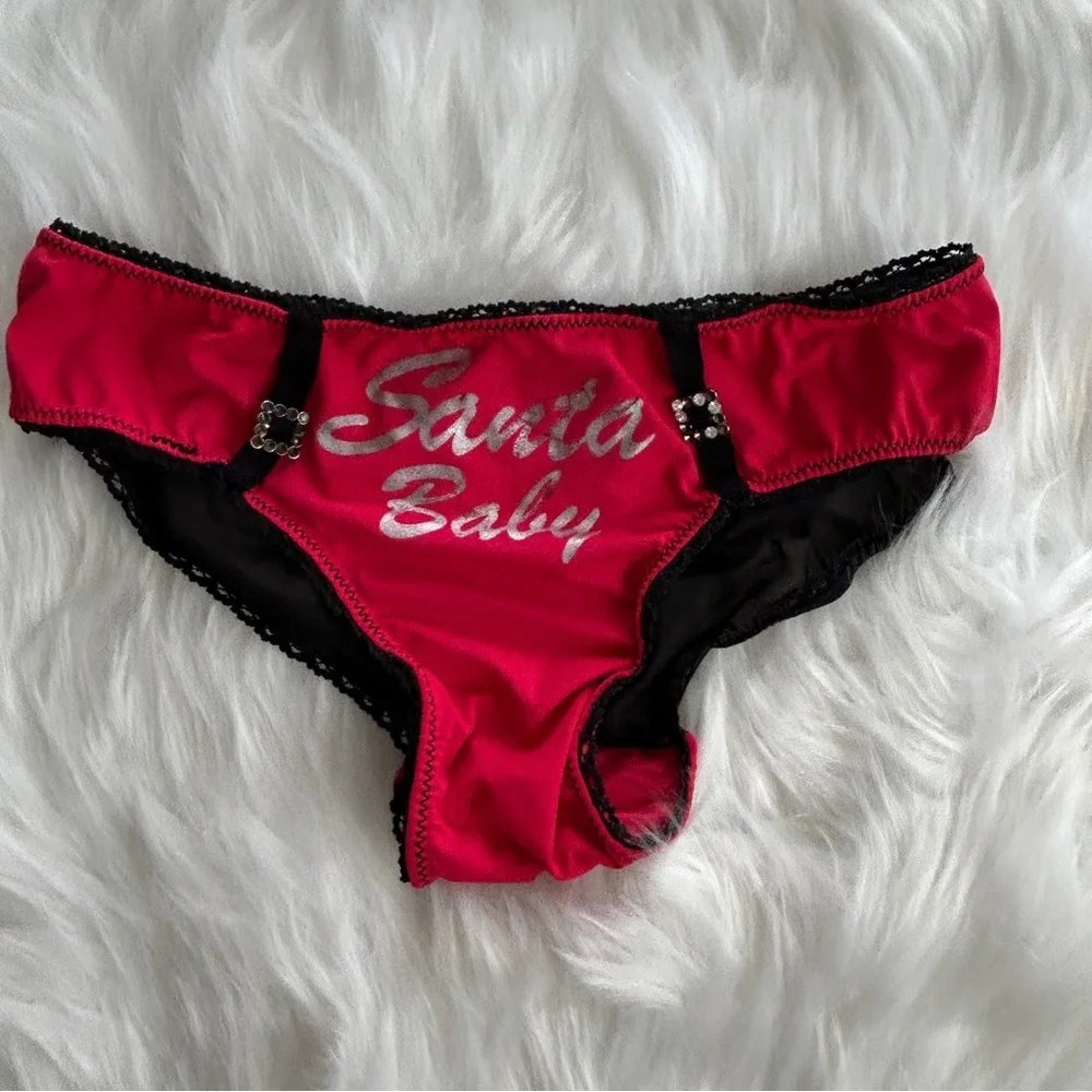 🔥Santa Baby' Panties‎ Sheer Back by No Boundaries